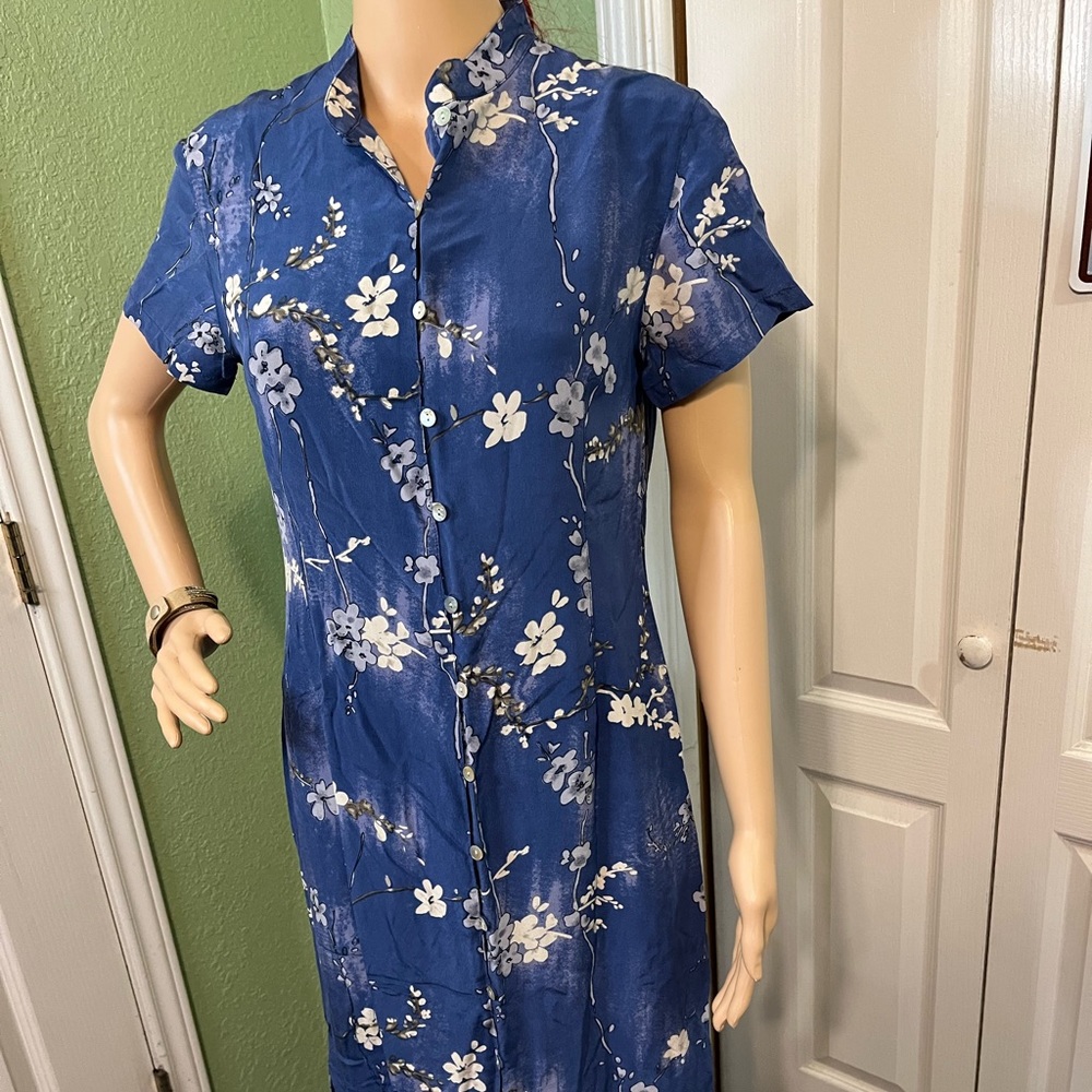 East Pure Silk Floral Dress